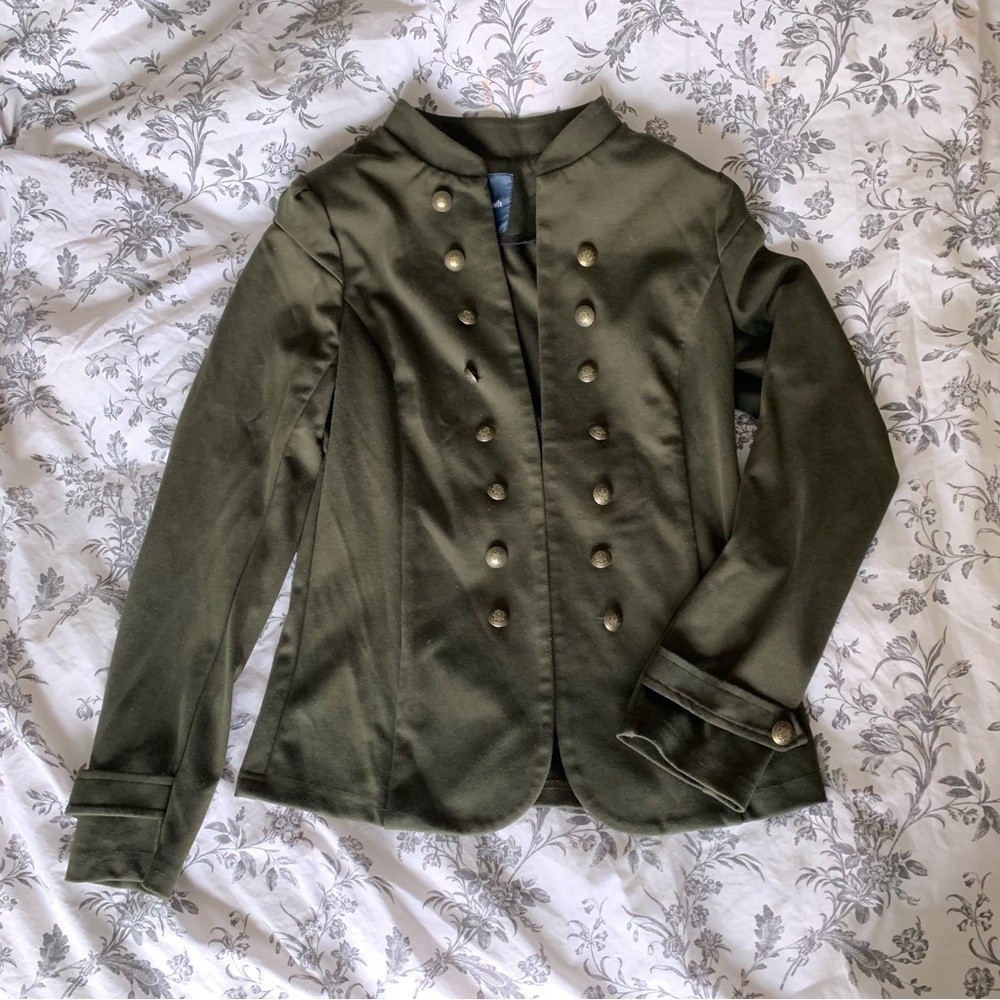Olive Green Military Style Women's Jacket